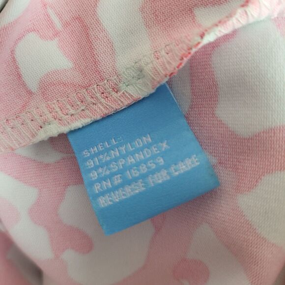 J. Mclaughlin Long Sleeve Top XS Womens Spandex Blend Light Blue Red Print - Picture 8 of 10